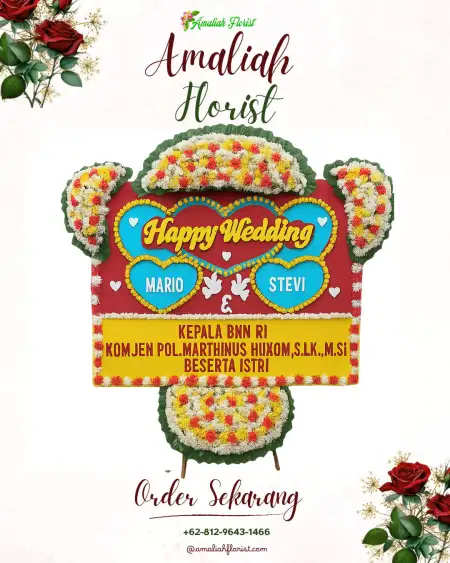 Papan Bunga Pernikahan Cigemblong